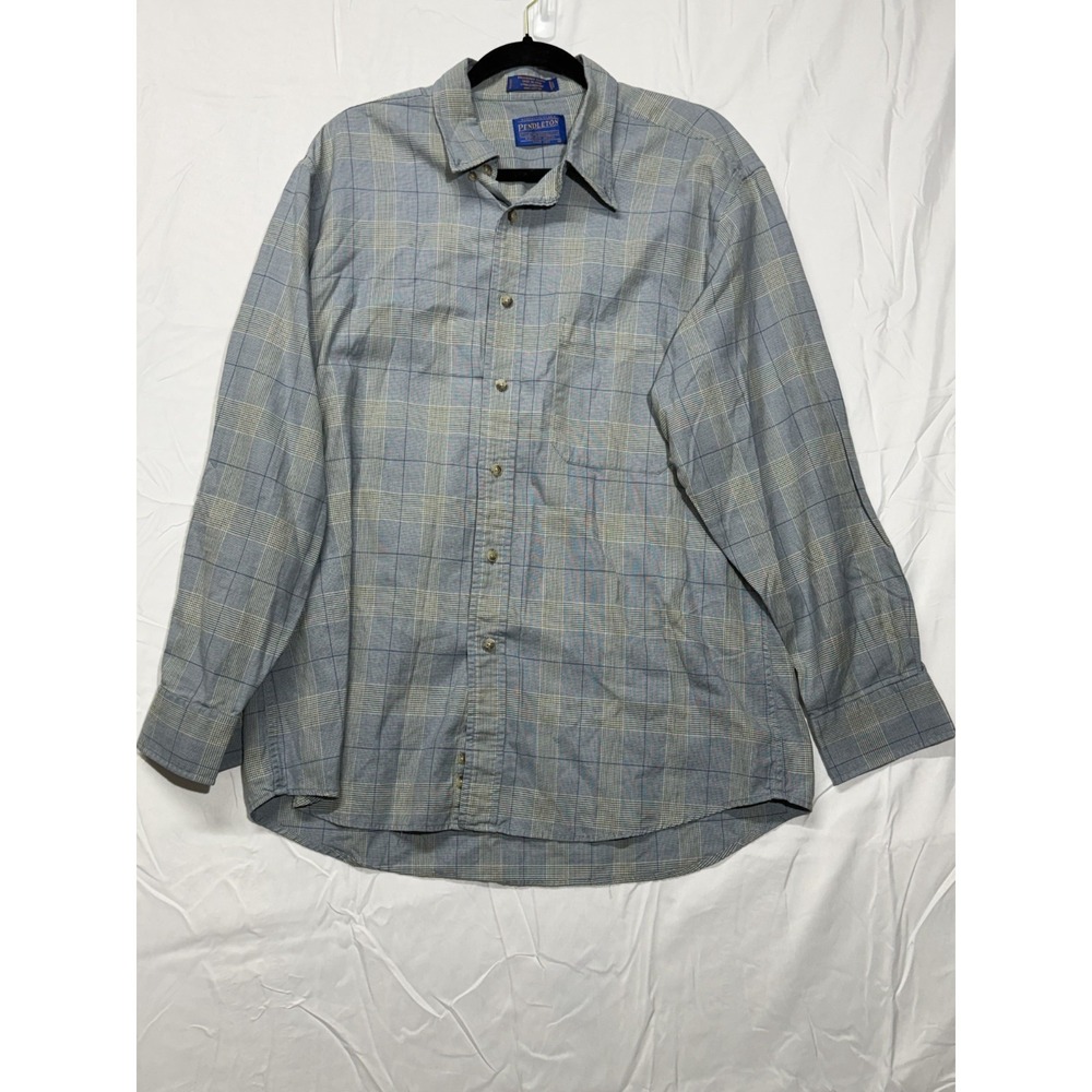 Pendleton Broadway Cloth Men's Size Large Long Sleeve Button‎ Down Cotton Shirt - Picture 2 of 9